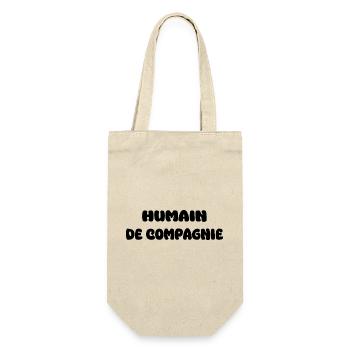 Humain de compagnie | humour. - Sac à bouteille - nature - Devant