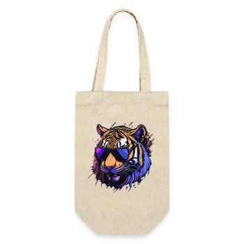 Retro cool tiger head - Gift Bag for Bottles - nature - Front