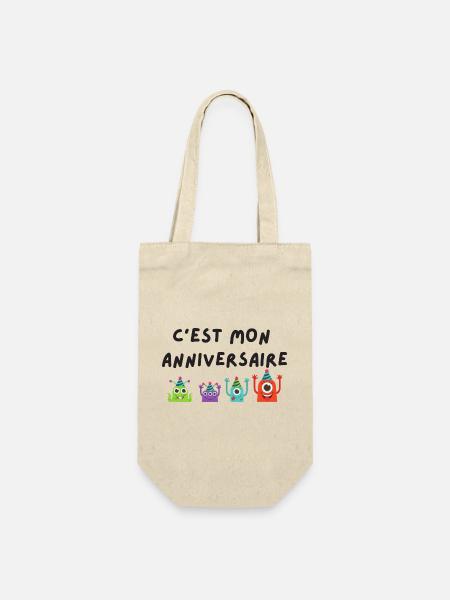c'est mon anniversaire monstre - Sac à bouteille - nature