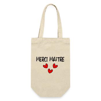 MASTER. MASTER. THANK YOU. THANK YOU, MASTER. MASTER - Gift Bag for Bottles - nature - Front