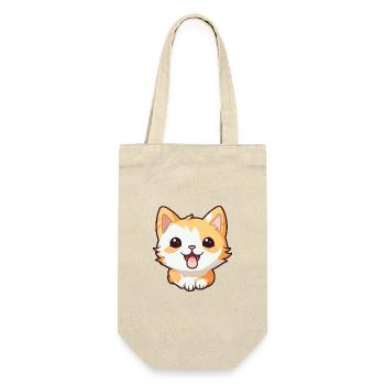 Pixie Bob Katze Cartoon Aquarell Illustration - Geschenkbeutel für Flaschen - Natur - Vorne