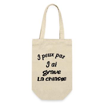 j'peux pas, j'ai grave la chiasse - Sac à bouteille - nature - Devant