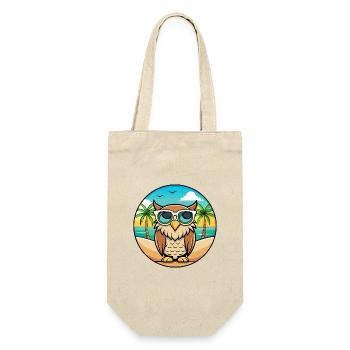Eule Lustige Cartoon Sommer Strand Sonnenbrille Aufkleber - Geschenkbeutel für Flaschen - Natur - Vorne