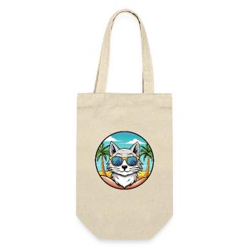 Lunettes de soleil de plage de race de chat angora turc - Sac à bouteille - nature - Devant