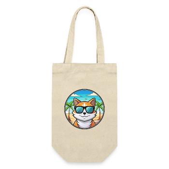 Verdünnte Kattunkatzenrasse Cartoon Sonnenbrille Strand - Geschenkbeutel für Flaschen - Natur - Vorne