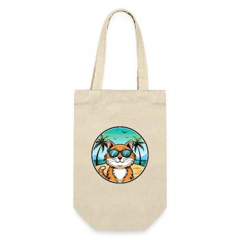 California Spangled Cat Breed Cartoon Sunglasses - Gift Bag for Bottles - nature - Front