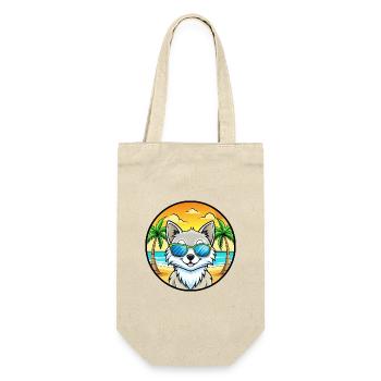 Lunettes de soleil de plage de race de chat angora turc - Sac à bouteille - nature - Devant