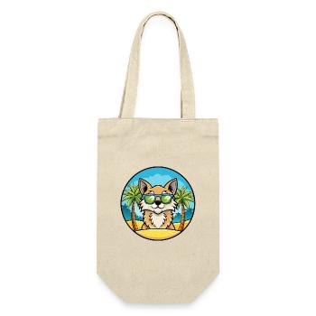 Lunettes de soleil de dessin animé de race de chat à poil long allemand plage - Sac à bouteille - nature - Devant