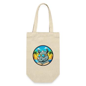 Rhino Lustige Cartoon Sommer Strand Sonnenbrille Cool - Geschenkbeutel für Flaschen - Natur - Vorne