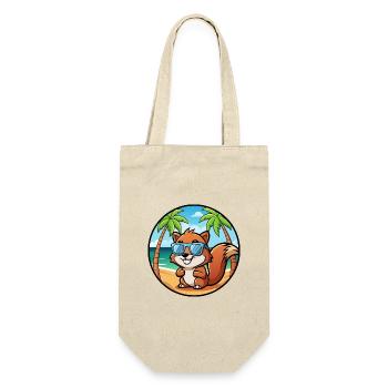 Squirrel Funny Cartoon Summer Beach Sunglasses - Gift Bag for Bottles - nature - Front