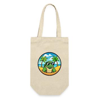 Turtle Funny Cartoon Summer Beach Sunglasses Cool - Gift Bag for Bottles - nature - Front