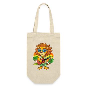Funny Lion Summer Beach Sunglasses Hawaiian - Gift Bag for Bottles - nature - Front