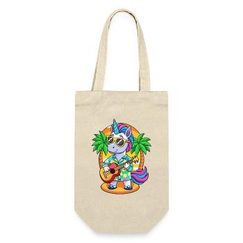 Lustige Einhorn Cartoon Sommer Strand Sonnenbrille - Geschenkbeutel für Flaschen - Natur - Vorne