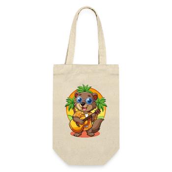 Lustige Biber Cartoon Sommer Strand Sonnenbrille - Geschenkbeutel für Flaschen - Natur - Vorne