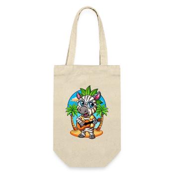 Funny Zebra Cartoon Summer Beach Lunettes de soleil guitare - Sac à bouteille - nature - Devant