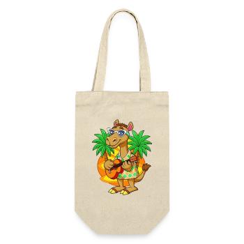 Drôle Camel Dessin animé Plage d’été Lunettes de soleil Guitare - Sac à bouteille - nature - Devant