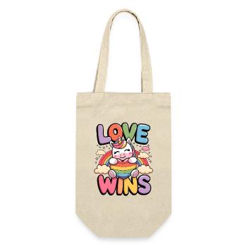 Love Wins - Gift Bag for Bottles - nature - Front