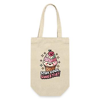 Stay Cool, Sweetie! - Gift Bag for Bottles - nature - Front