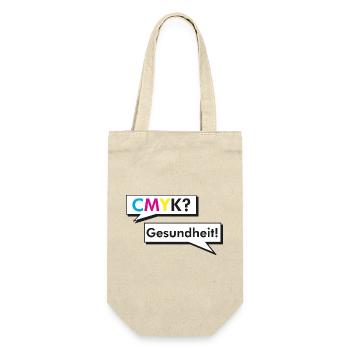 CMYK Grafiker Nerd Spruch Geschenk Shirt - Geschenkbeutel für Flaschen - Natur - Vorne