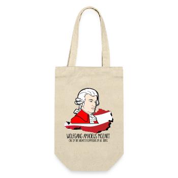 Wolfgang Amadeus Mozart - greatest composer - Geschenkbeutel für Flaschen - Natur - Vorne