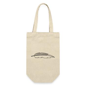 feather - Gift Bag for Bottles - nature - Front