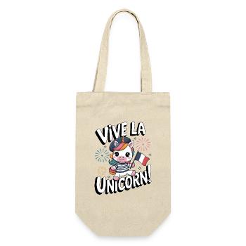 Vive La Unicorn! - Geschenkbeutel für Flaschen - Natur - Vorne