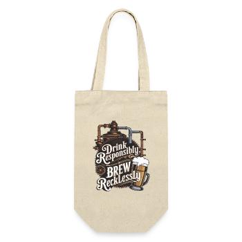 Drink Responsibly, Brew Recklessly - Gift Bag for Bottles - nature - Front