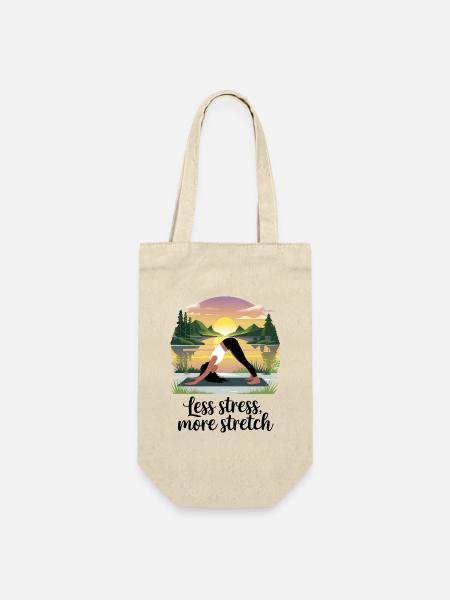 Less Stress, More Stretch - Gift Bag for Bottles - nature