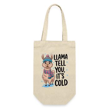 Llama Tell You It's Cold - Gift Bag for Bottles - nature - Front
