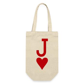 Carte à jouer au poker - Heart Jack - Sac à bouteille - nature - Devant