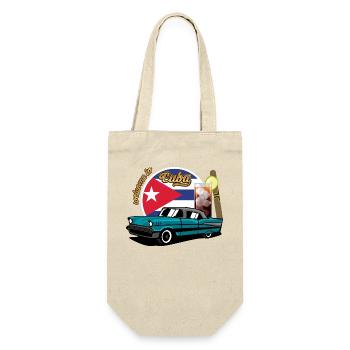 Cuba Cigar Car Rum Libre Havana Souvenir retro - Gift Bag for Bottles - nature - Front