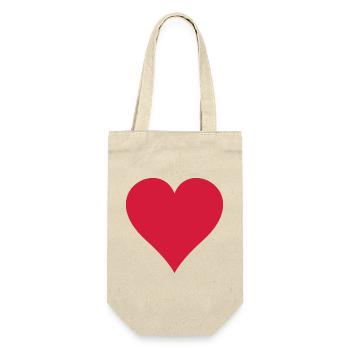heart - Gift Bag for Bottles - nature - Front