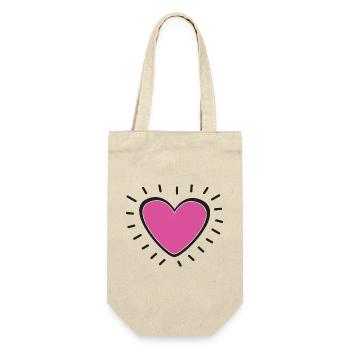 Pink Heart Burst Logo - Sac à bouteille - nature - Devant