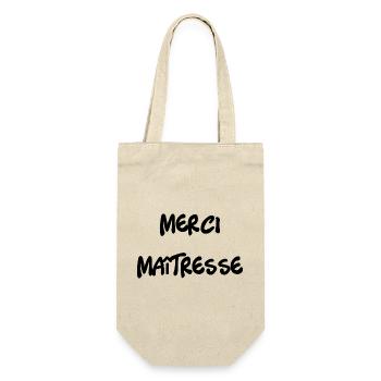 MERCI. MAÎTRESSE. MAÎTRE. MERCI MAÎTRESSE - Sac à bouteille - nature - Devant