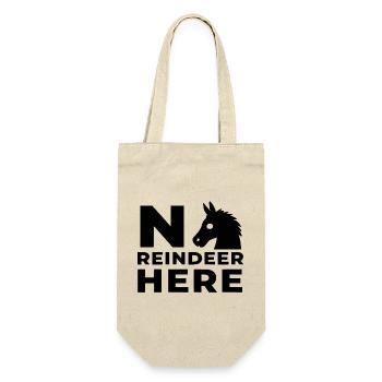 Kein Reindeer Hier - Geschenkbeutel für Flaschen - Natur - Vorne