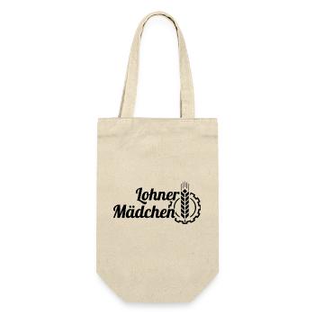 Lohner Mädchen - Geschenkbeutel für Flaschen - Natur - Vorne