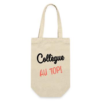 COLLEAGUE. START. EMPLOYMENT. HUMOR. MANAGER. CHIEF - Gift Bag for Bottles - nature - Front