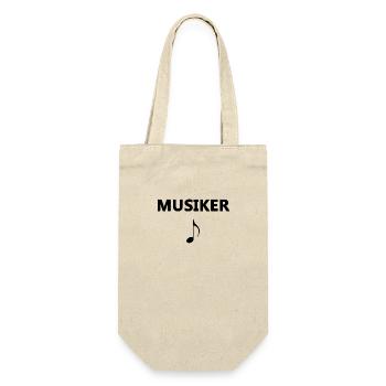 Musiker | Musik | Musiknote - Geschenkbeutel für Flaschen - Natur - Vorne