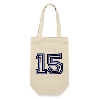 15. 15 ANS. 15e ANNIVERSAIRE. ANNIVERSAIRE 15 ANS. - Sac à bouteille - nature - Devant