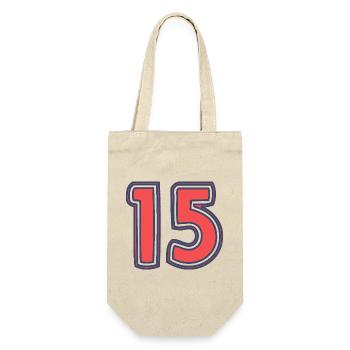 15. 15 ANS. 15e ANNIVERSAIRE. ANNIVERSAIRE 15 ANS. - Sac à bouteille - nature - Devant