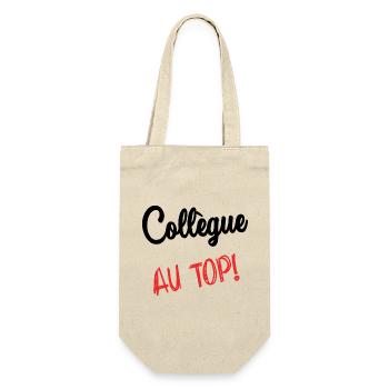 COLLEGUE. HUMOUR. RETRAITE. RETRAITE. RETRAITEE - Sac à bouteille - nature - Devant