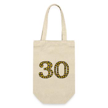 30. 30 YEARS. 30th ANNIVERSARY. 30 YEARS ANNIVERSARY. - Gift Bag for Bottles - nature - Front
