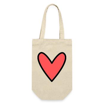 COEUR. MAMAN. FÊTE DES MÈRES. COEUR. FÊTE - Sac à bouteille - nature - Devant