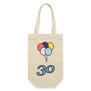 30. 30 YEARS. 30th ANNIVERSARY. 30 YEARS ANNIVERSARY. - Gift Bag for Bottles - nature - Front