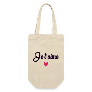 MUTTERTAG. SCHÖNEN MUTTERTAG. MAMA - Geschenkbeutel für Flaschen - Natur - Vorne