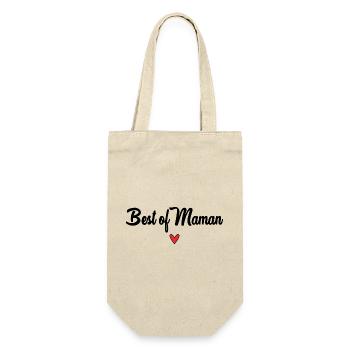 MAMA. MUTTERTAG. SCHÖNEN MUTTERTAG - Geschenkbeutel für Flaschen - Natur - Vorne