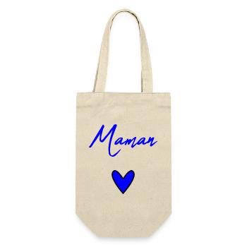 MUTTERTAG. SCHÖNEN MUTTERTAG. MAMA - Geschenkbeutel für Flaschen - Natur - Vorne