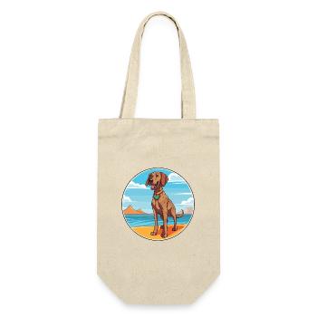 Plott Hund Rasse Cartoon Kawaii Clipart Hund - Geschenkbeutel für Flaschen - Natur - Vorne