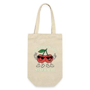 Cherry on top - Geschenkbeutel für Flaschen - Natur - Vorne