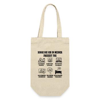 Dinge die ich in meiner Freizeit tue Achterbahn - Geschenkbeutel für Flaschen - Natur - Vorne